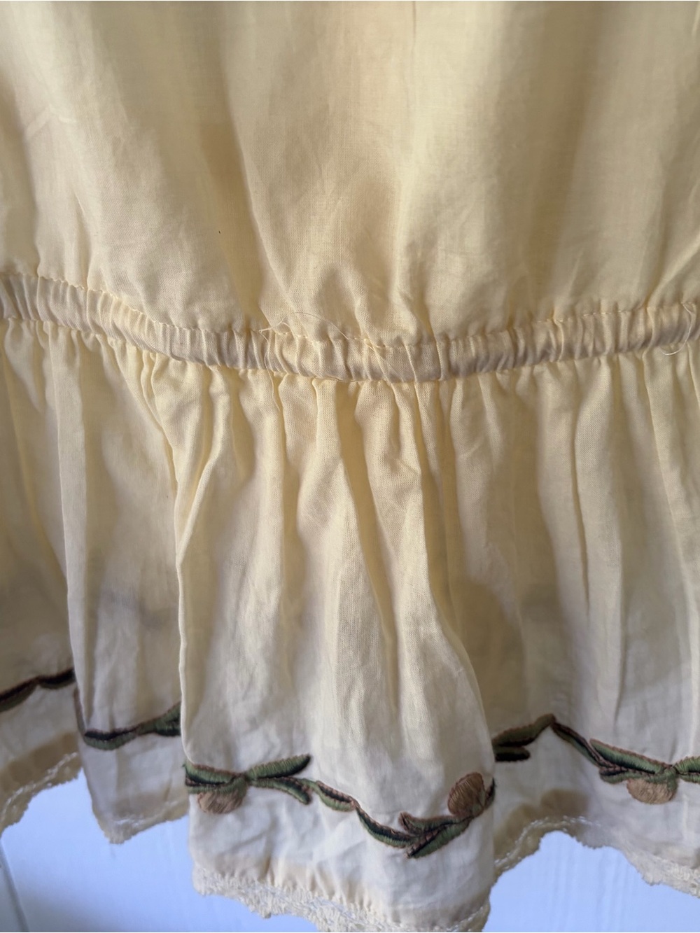 Embroidered Cream Peasant Blouse - Floral Detail - Picture 7 of 12